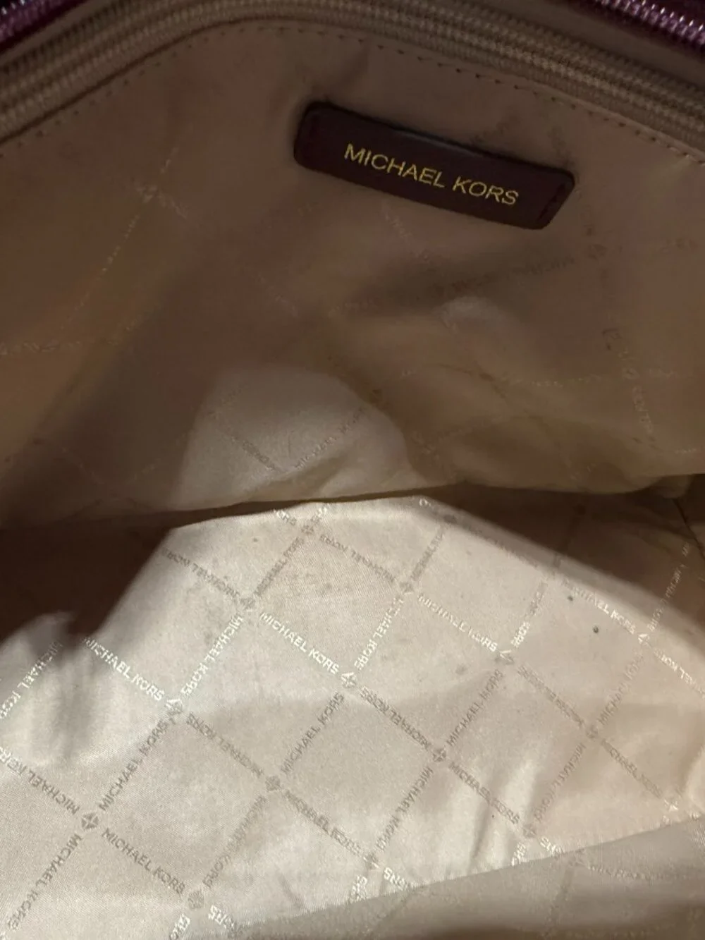 Michael Kors Jet Set Travel Medium Saffiano Leather Tote - Burgundy